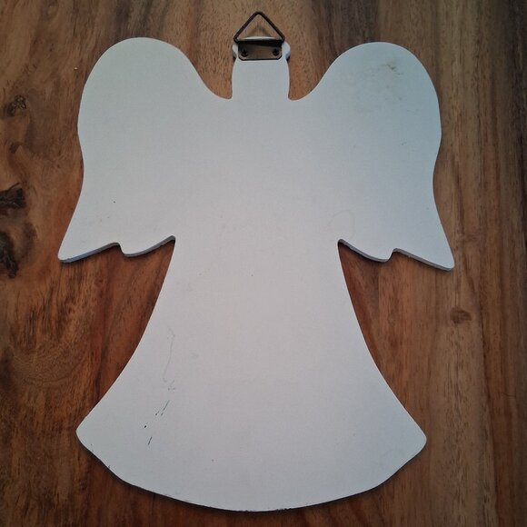 "Moms Are Angels In Disguise" Floral Wooden Angel Plaque Rustic Home Decor - Picture 2 of 2